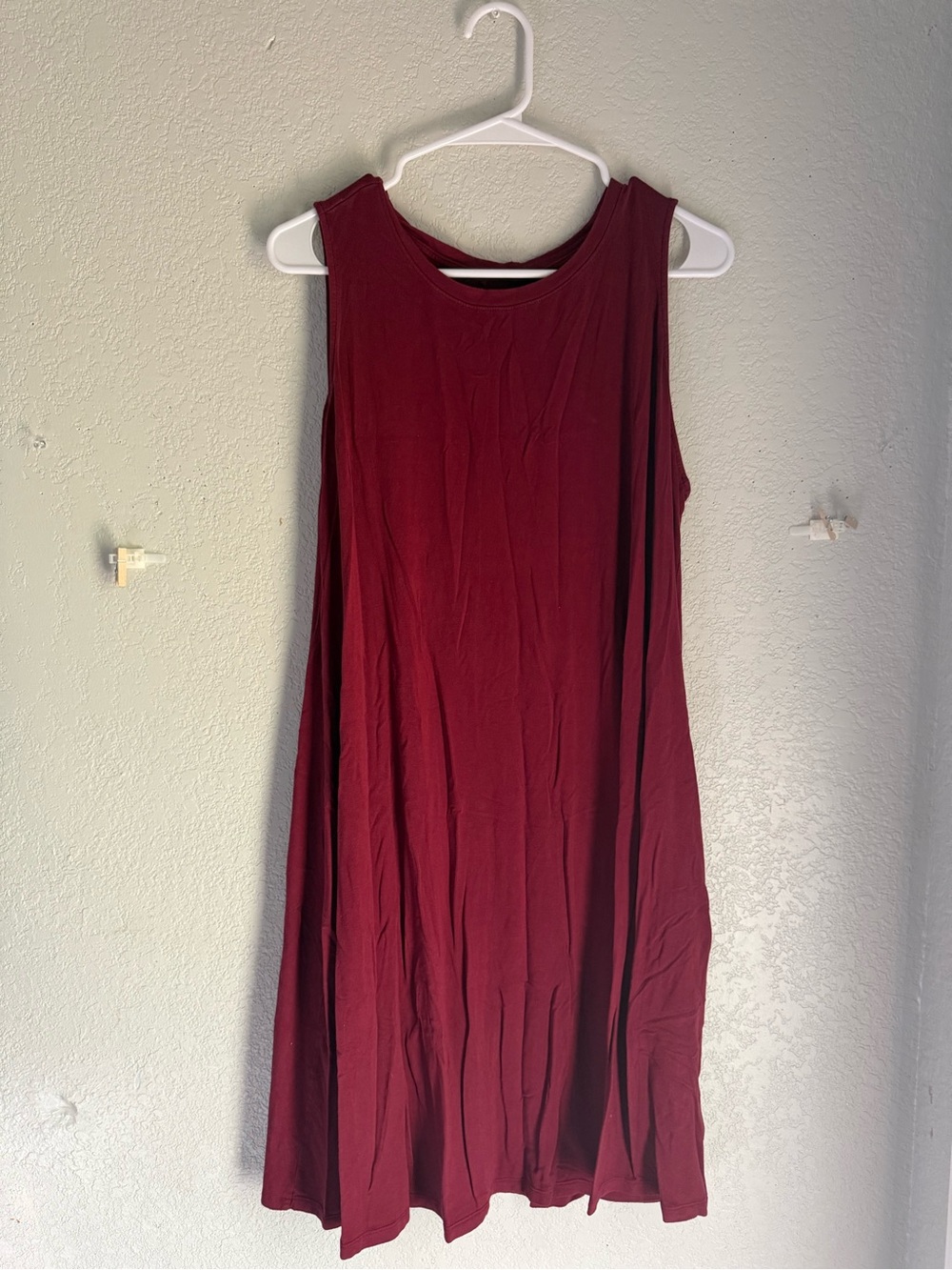 Time & Try Maroon Sleeveless Tshirt dress size XXL (20)